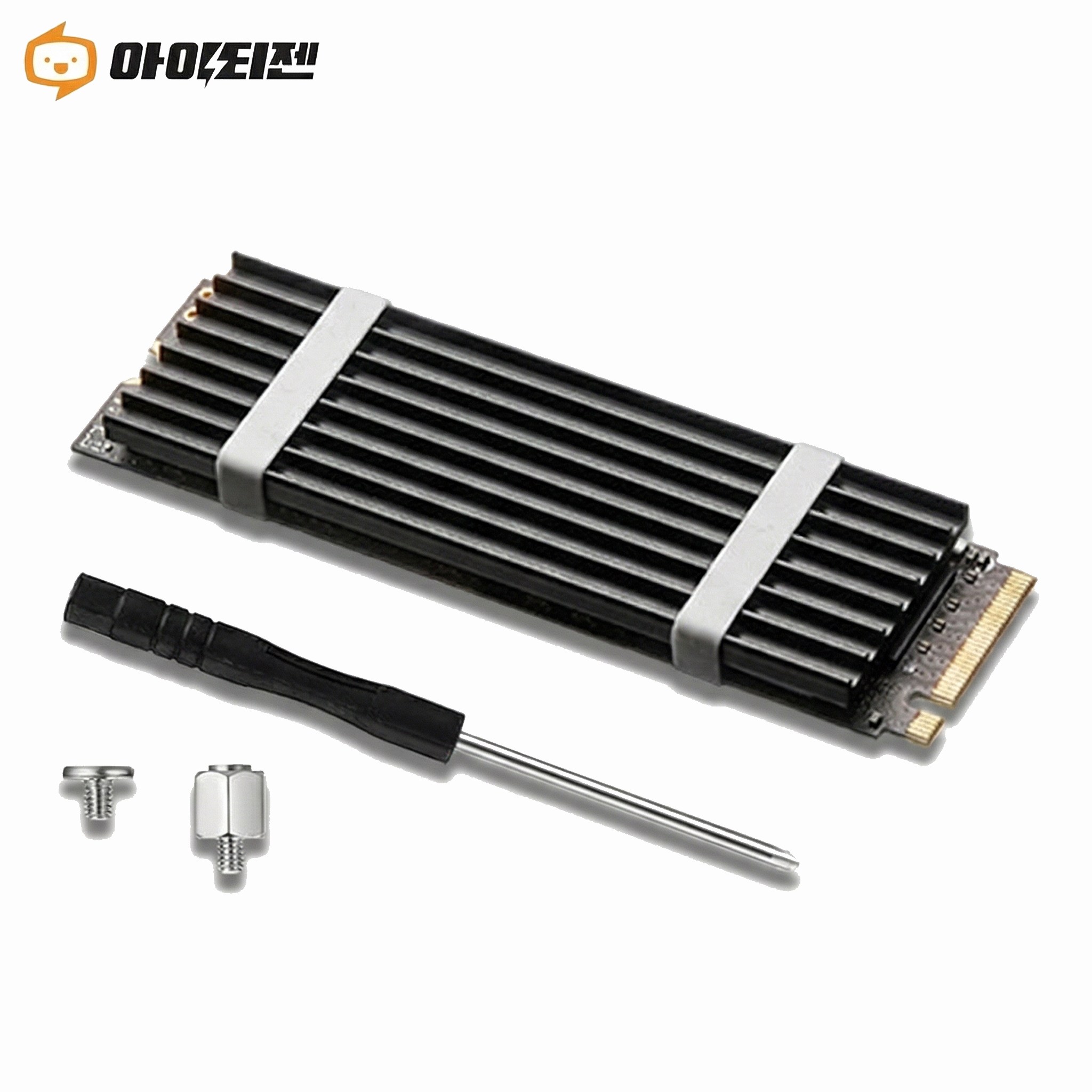 M.2 SSD 방열판 NVME 히트싱크 히트파이프 기본형 P201, 블랙 3,900원