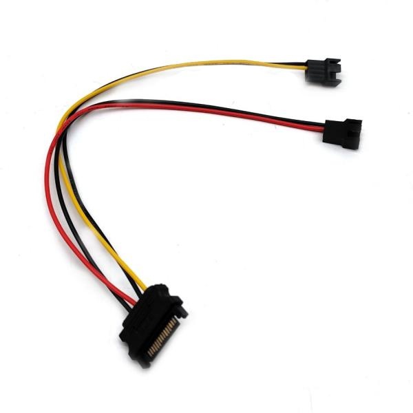 JOYCOOL 시스템 팬 쿨러 SATA to PWM 2분배 Y 변환 케이블 2,000원