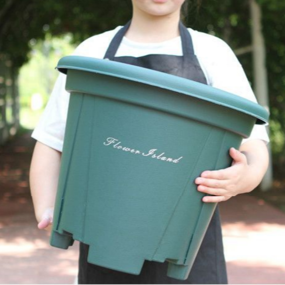 트리아브 대형 플라스틱 화분 슬릿 원형 받침대 세트 6,500원