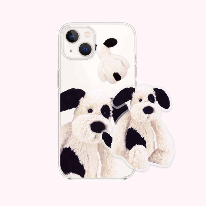 키치토이 퍼피 베어 그립톡세트 투명 젤리 아이폰 갤럭시 폰케이스 11,900원
