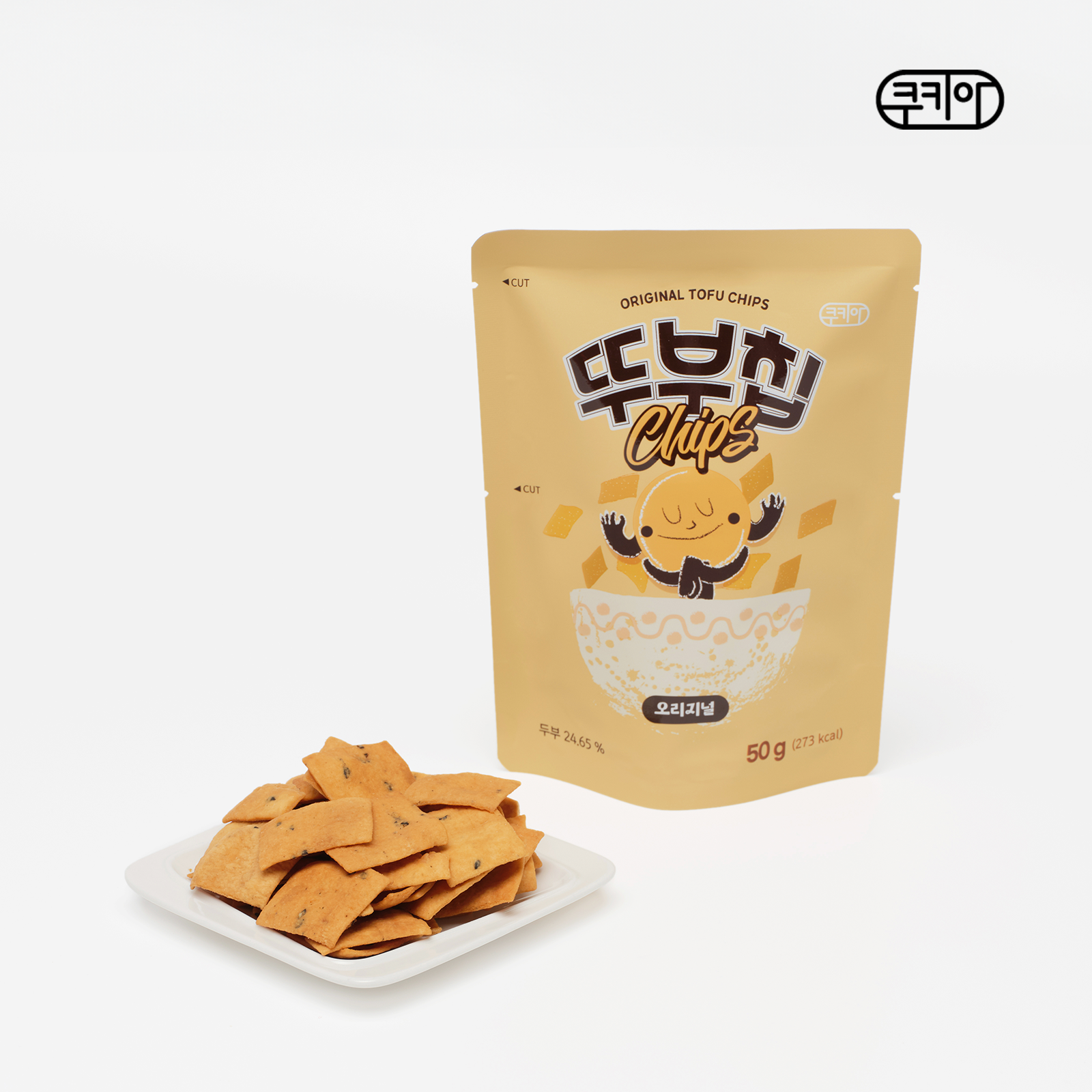 바삭 고소 뚜부칩 오리지널 두부과자 두부칩 쿠키아 뚜부과자, 50g, 9개 16,900원