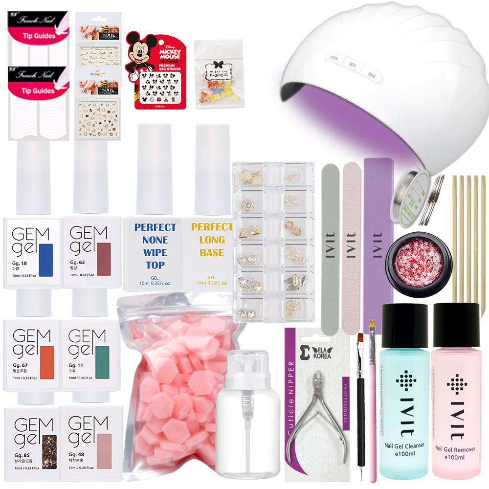 아이빛 집콕 네일세트 젤네일 네일아트 네일재료 44,500원