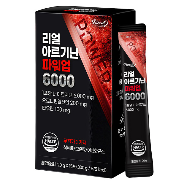 퍼니트 리얼 아르기닌 파워업 6000 15포, 300g, 1개, 현재가 10,800원