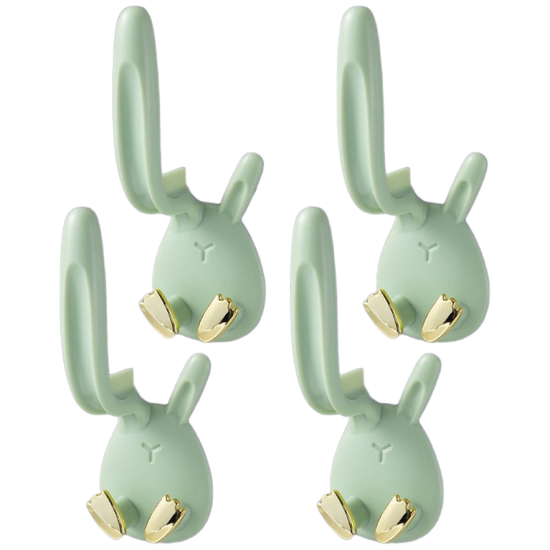 귀여운 무타공 토끼 칫솔 컵 걸이 거치대 양치 꽂이 홀더, 4개, 그린 7,500원