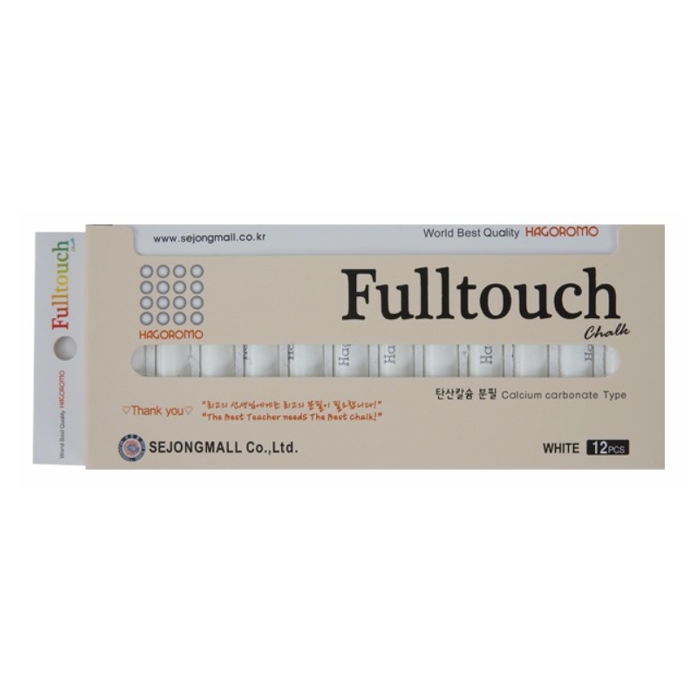 하고로모 풀터치 천연 탄산분필 백색12본 칠판 학원 학교수업 4,900원
