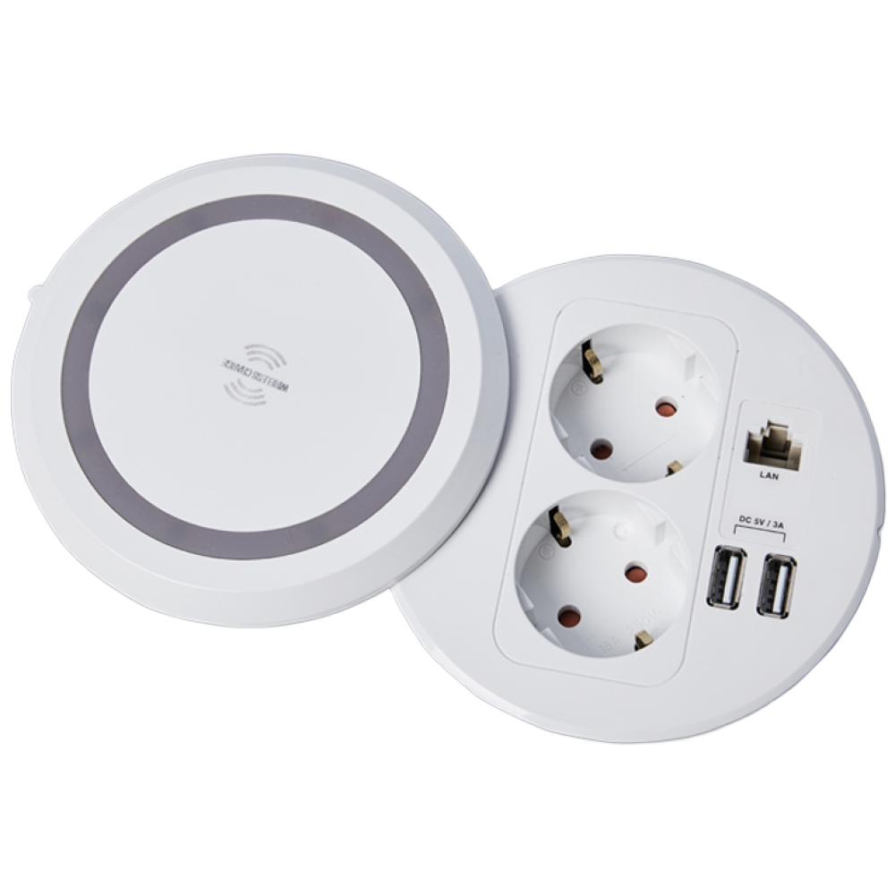 BIS 듀얼멀티회전콘센트 2구 BID-221W, 다크그레이, 빌트인 USB LAN 사무실 침대 책상 84,000원