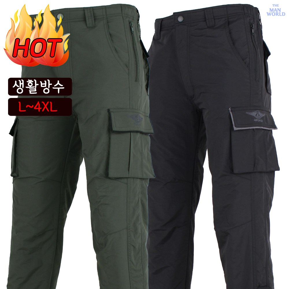 더맨월드 더맨월드 WD 겨울 무지 건빵 바지 남성 솜 카고 기모 작업복 25,800원