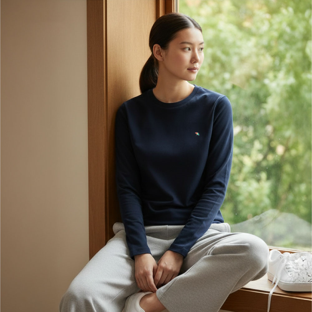 아놀드파마 여성용 긴팔 라운드 티셔츠 AWTC102WH 2p 25,900원