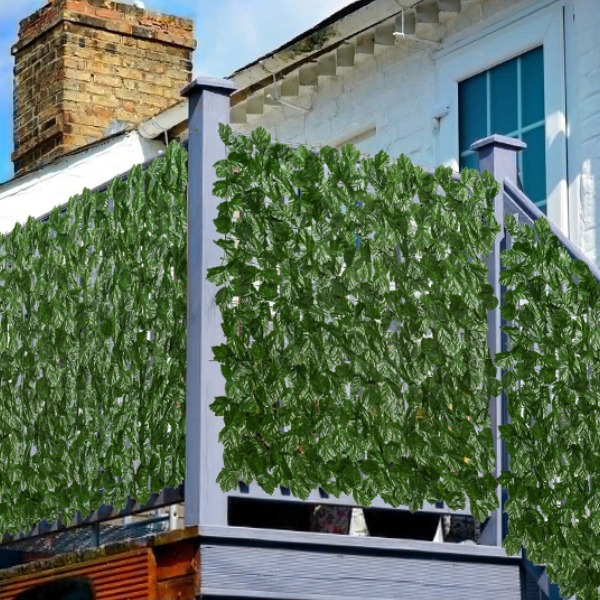 라슈에뜨 테라스 발코니 담장 난간 데코 장식 울타리 프라이버시 휀스 펜스 가림막 나뭇잎, 1x3m 라이트그린 28,220원