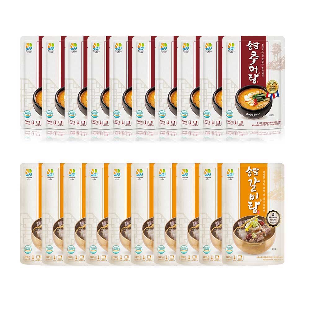 송담 넉넉한 사계절 인기 추어탕 온가족 든든갈비탕 (10+10) 167,000원