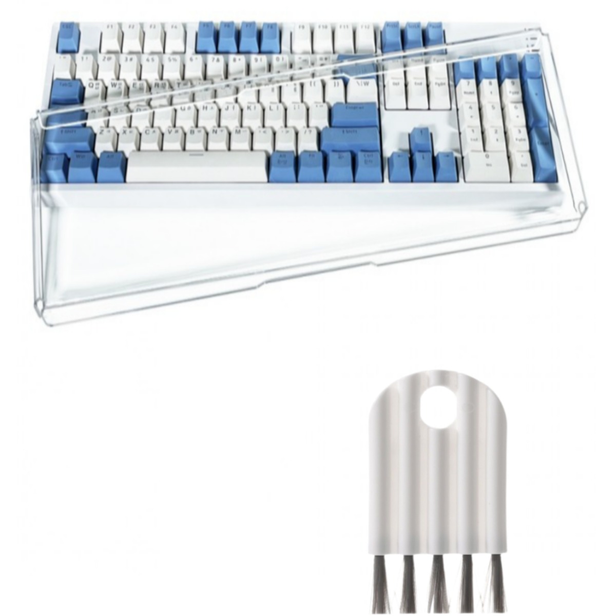 다있어유 판매자 로켓상품 아크릴 3T 투명 표준 키보드 덮개 먼지 액체 반려동물 털 방지 키보드 보호 키보드 커버, 1개, 투명 일반+브러쉬 15,900원