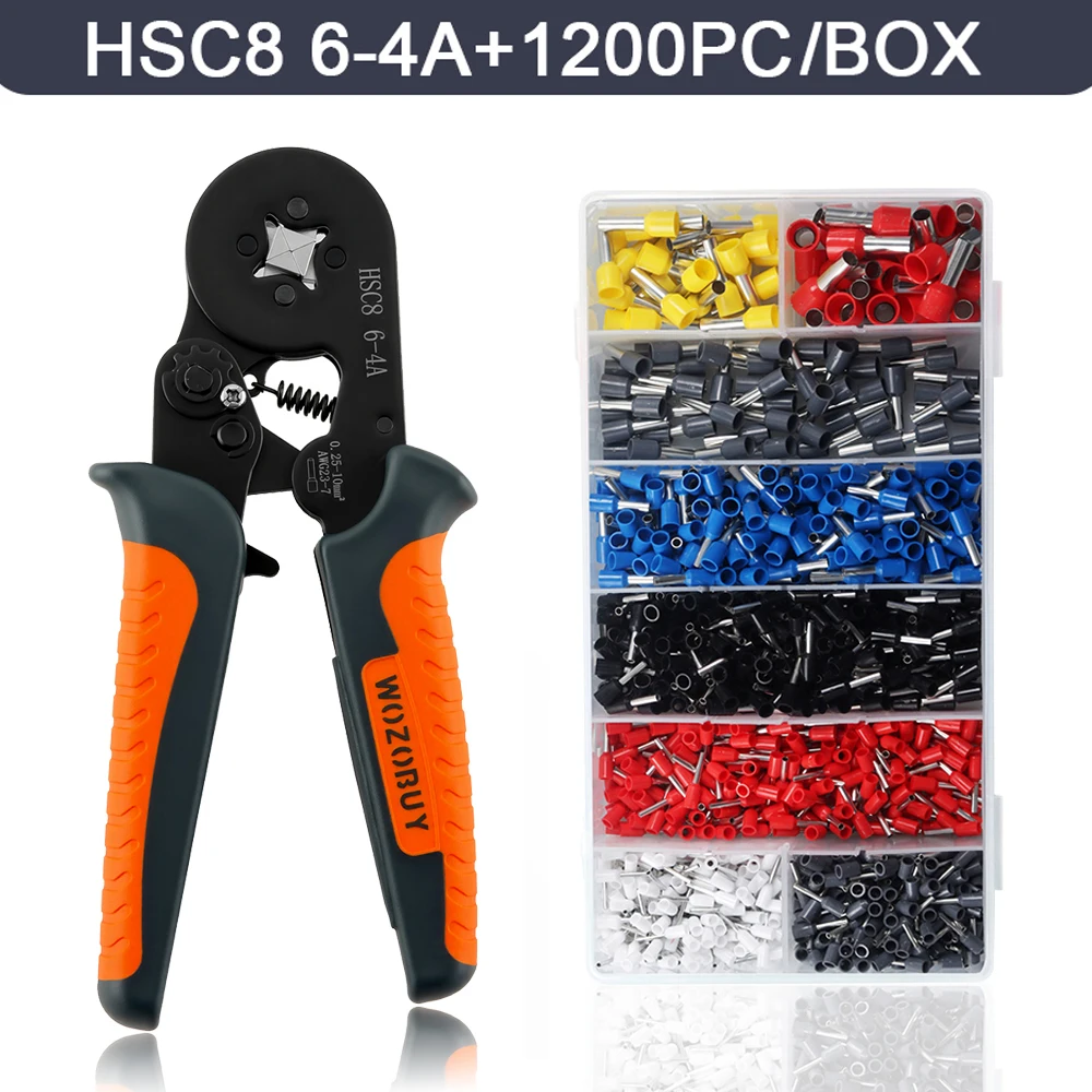 WOZOBUY 관형 터미널 압착 플라이어 HSC8 6-4/6-6A 크림퍼 와이어 미니 페룰 도구 수공구 클램프 키트 25,000원