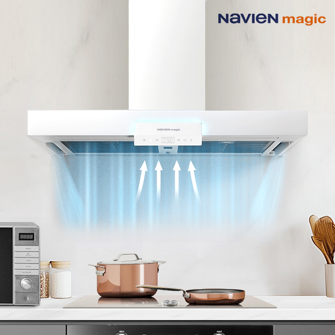 [전국 기본설치비 포함] 경동나비엔 매직 프리미엄 주방후드 침니형 RAC552-09TCBC 화이트 렌지후드 3D 에어후드 BLCD모터 에어커튼 900,000원