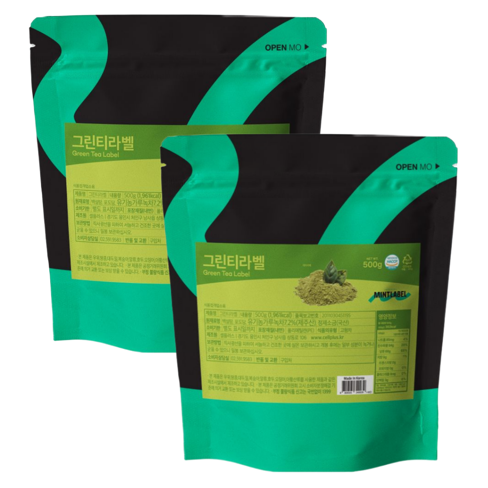 셀플러스 민트라벨 그린티라벨 파우더 500g 2개세트 12,270원