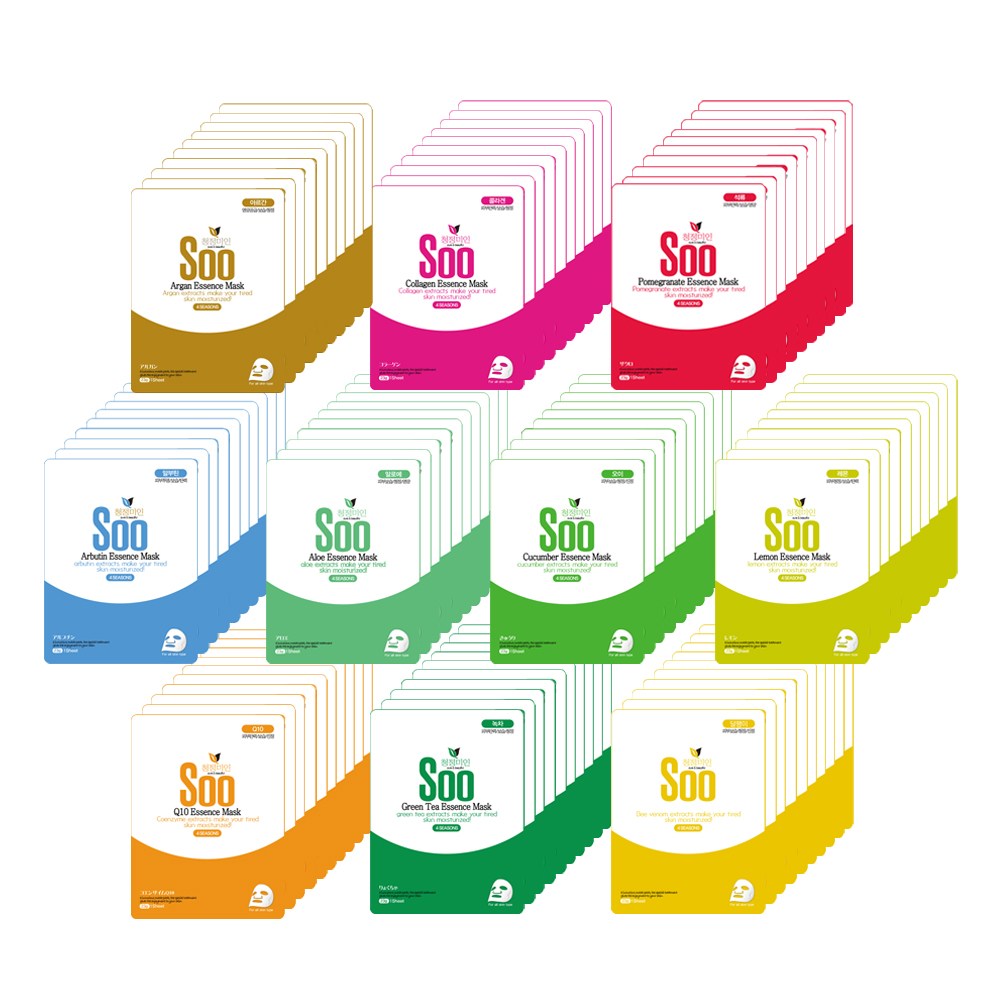 청정미인 에센스 마스크팩 100매 세트, 1개, 100개입 20,900원