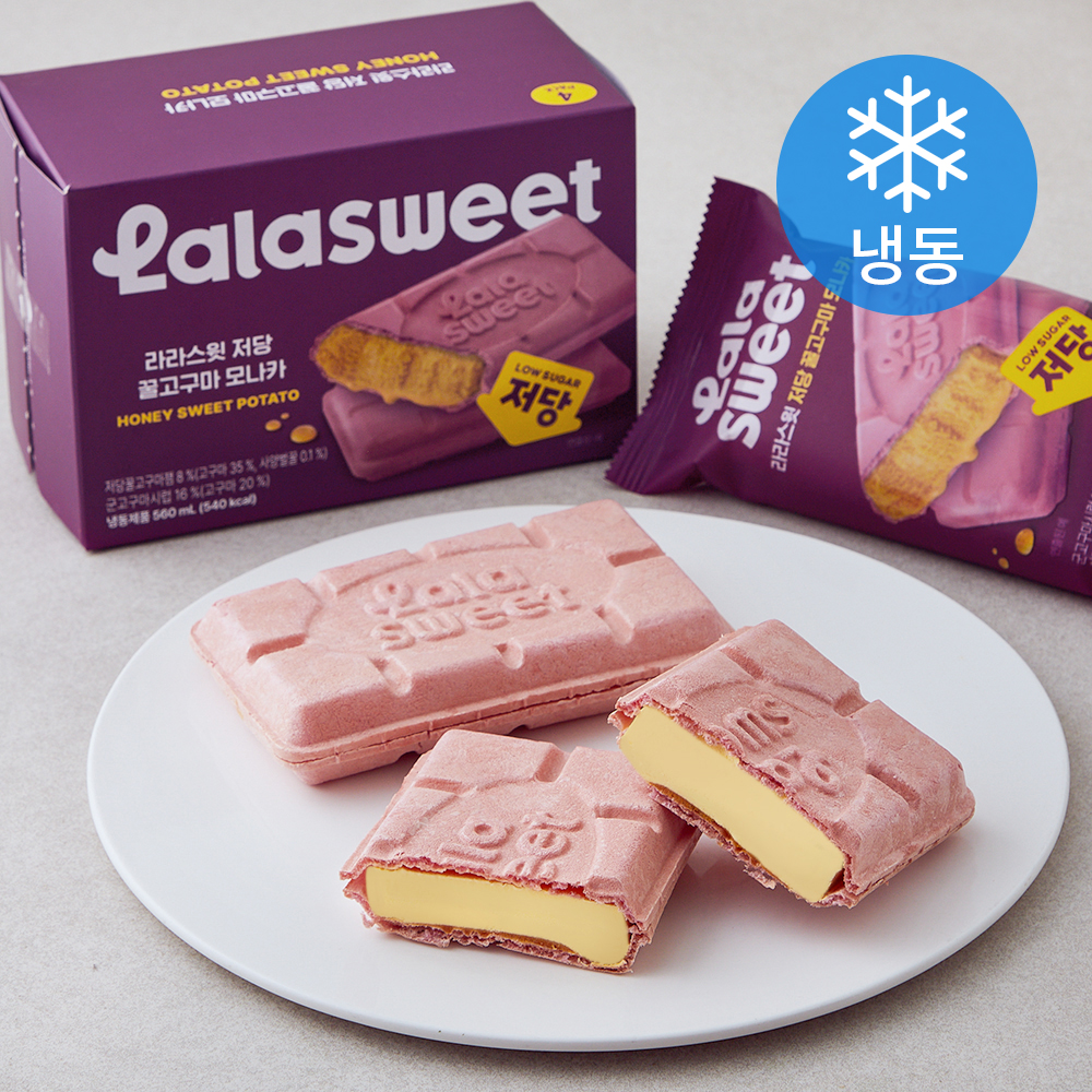 [로켓프레시] 라라스윗 저당 꿀고구마 모나카 아이스크림 (냉동), 140ml, 4개입, 1세트 11,240원