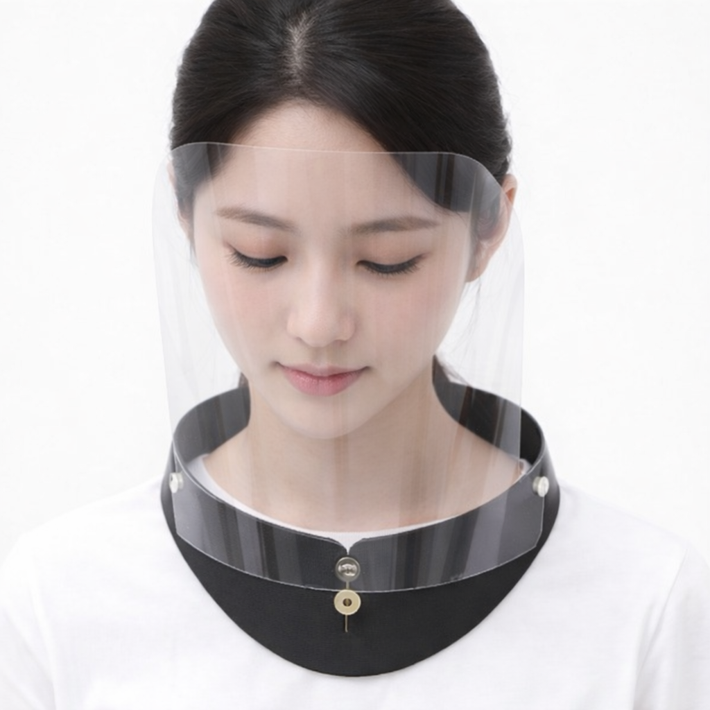 다회용 와이드 투명 위생마스크 주방 뷰티용, 블랙, 1개, 1개입 18,900원