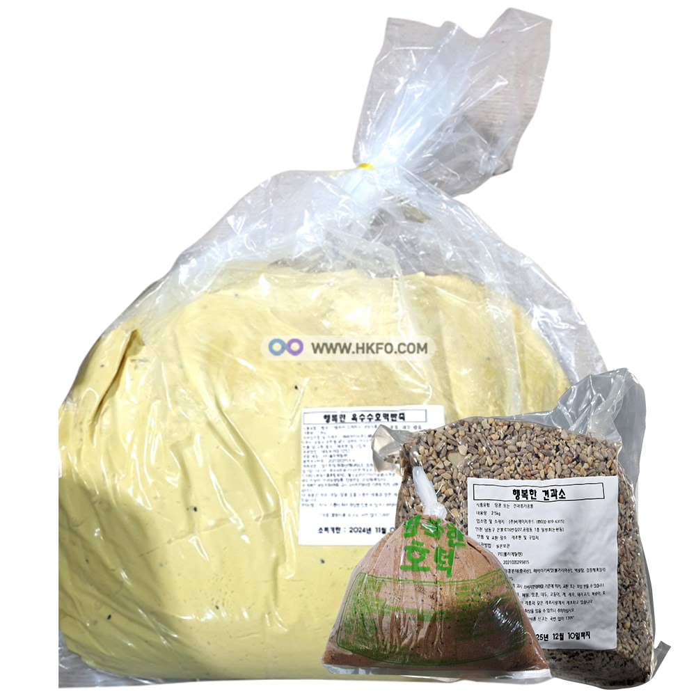 행복한 옥수수 호떡 반죽 10kg + 호떡소 1.2kg + 씨앗 견과소 2.5kg 세트 HACCP인증 66,900원