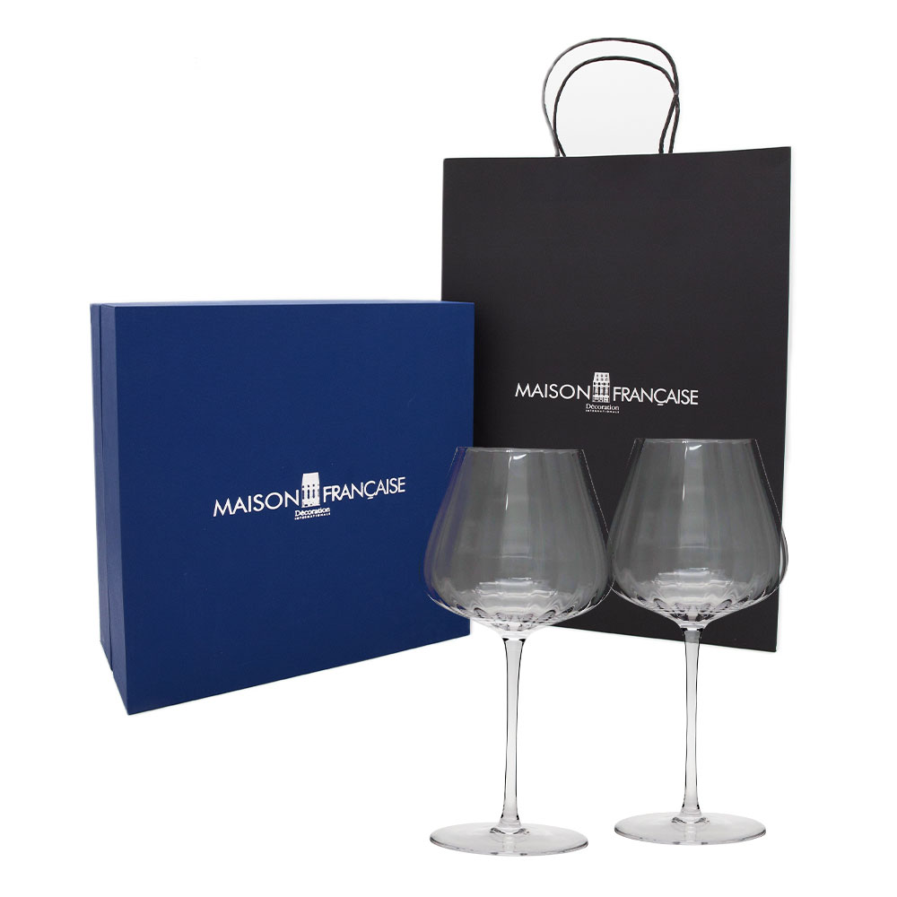 청춘식객 x 프랑스브랜드 고급선물포장 빗살무늬 와인잔 562ml 2P세트, 562ml, 2개 23,900원