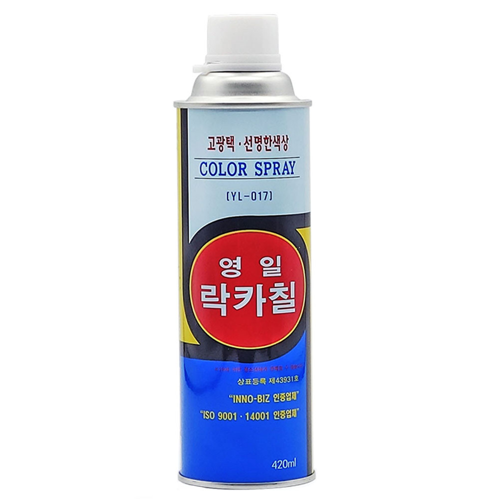 영일락카 락카 스프레이 420ml 스프레이페인트 도색 도장(흑,백,은,적,청,무백,무흑 등), 무광백색, 420ml, 3개 8,400원