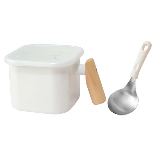 라임올리브 인덕션 사각 우드핸들 법랑 냄비 2.2L 16.5cm + 서빙국자 세트 20,540원