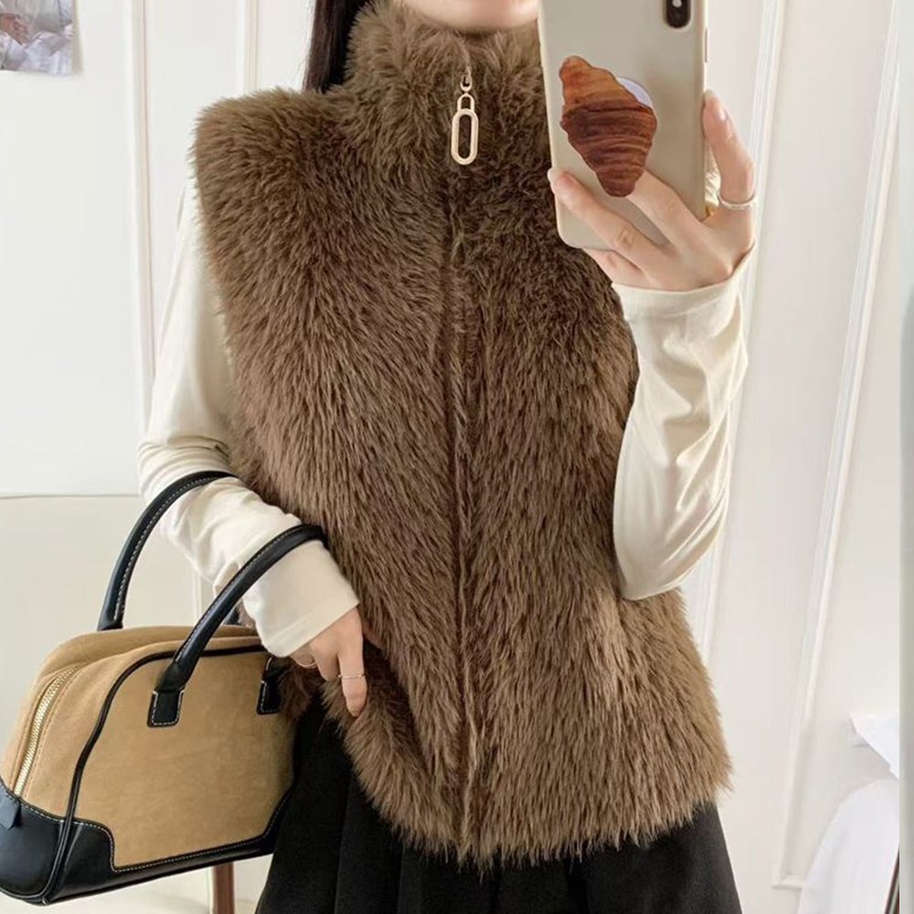 besteffie 여성 경량 베스트 뽀글이 따뜻한 가을 겨울 레이어드 털조끼 하이넥 18,350원