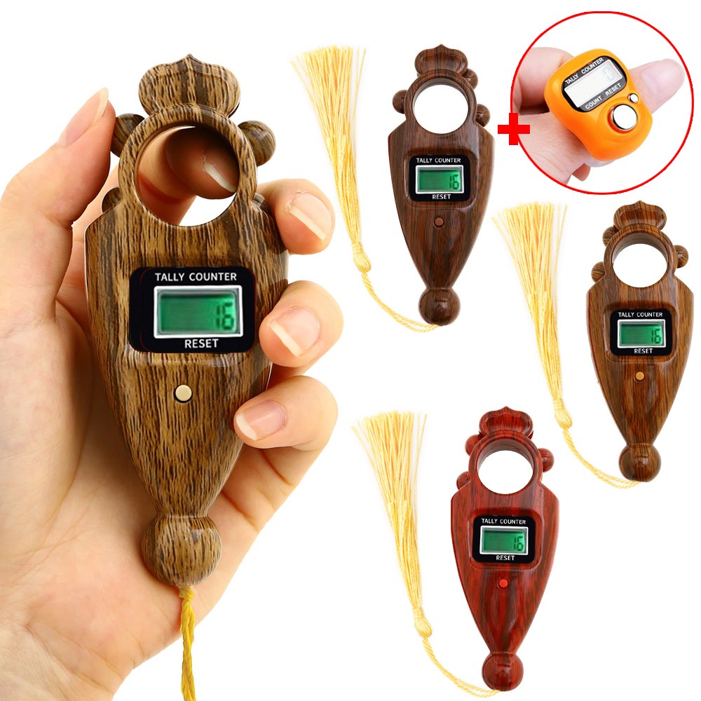 (디지털 염주 계수기 B타입 1P+사은품 :손락계수기1P) LED 이슬람 기도 비즈 탈리 불교 전자 염주 108배 디지탈 카운터기 9,900원