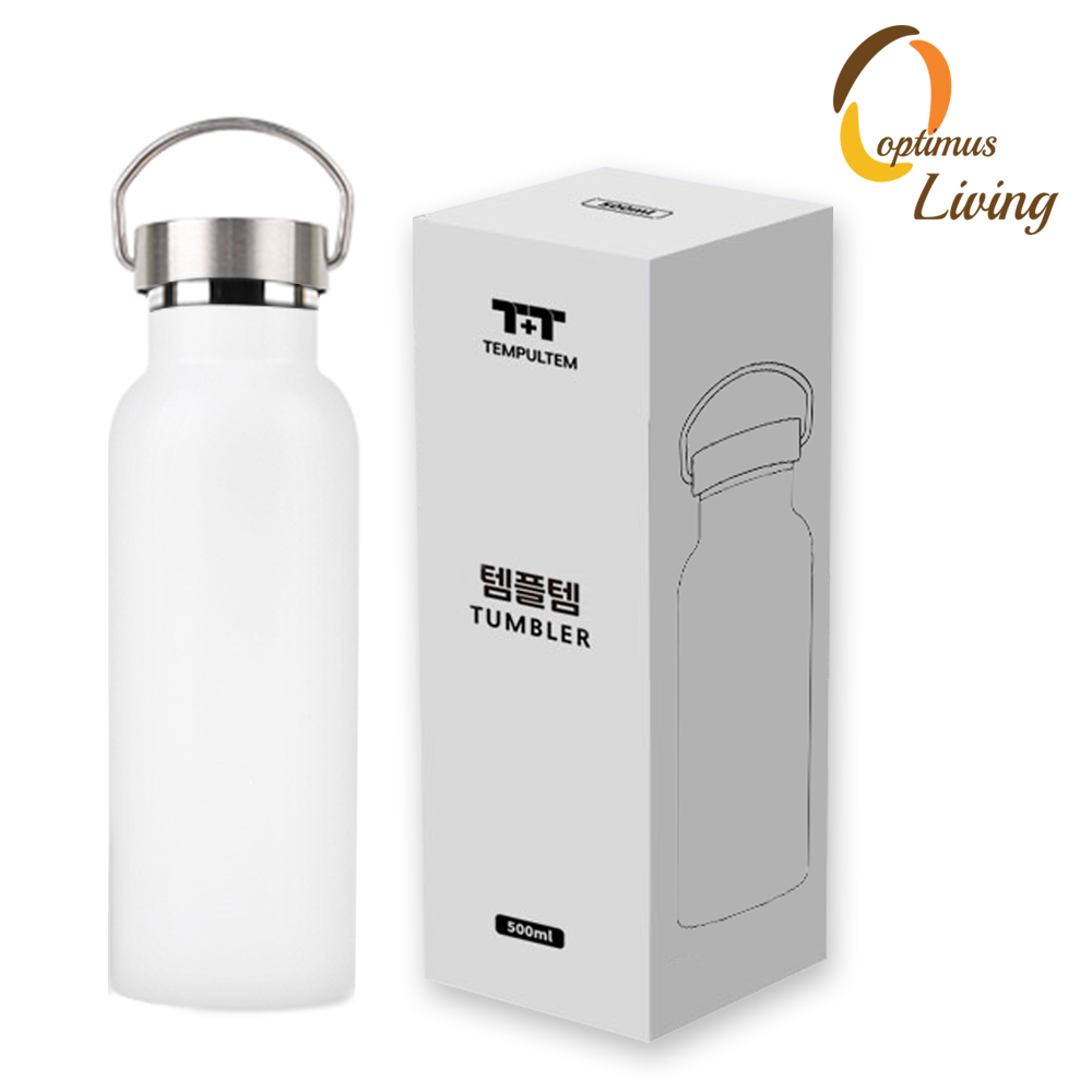 옵티머스리빙 보온병 보냉병 304 핸들 텀블러 500ml, 화이트, 500ml, 1개 16,900원