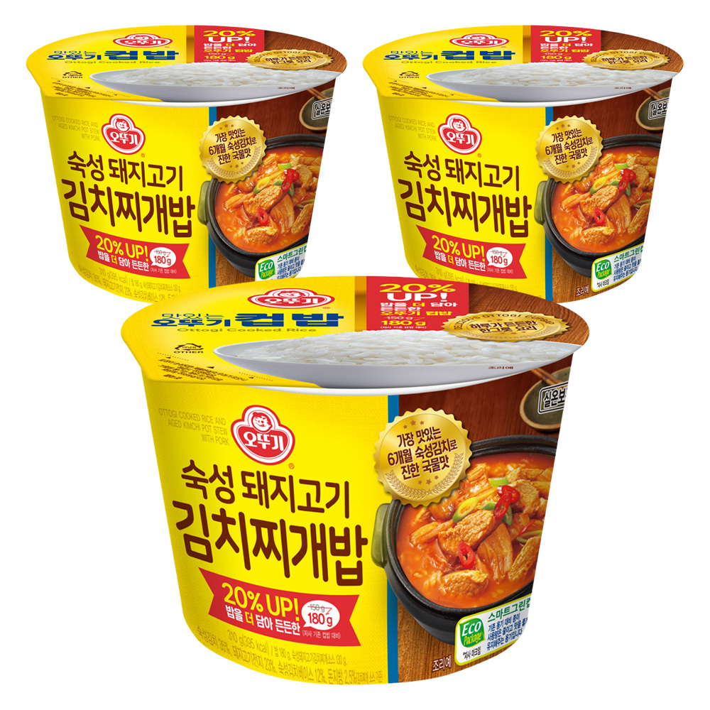 오뚜기 컵밥 숙성돼지고기 김치찌개밥 8,760원