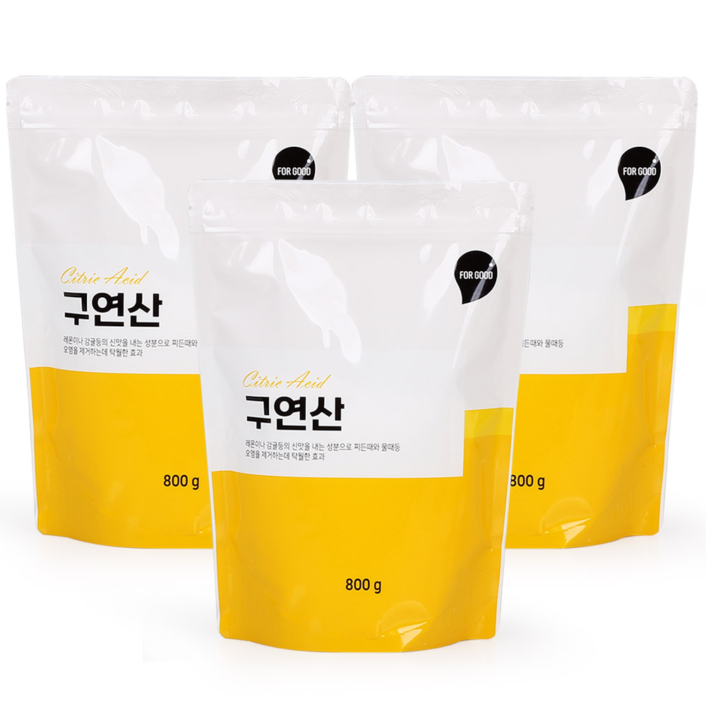 퍼굿 구연산 리필형, 3개, 800g 11,900원
