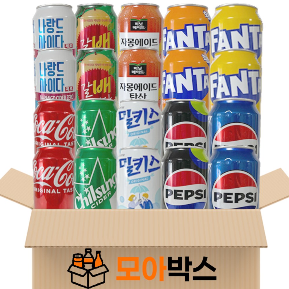 [모아박스] BEST 인기 뚱캔 탄산 음료수 10종 20캔 38,700원