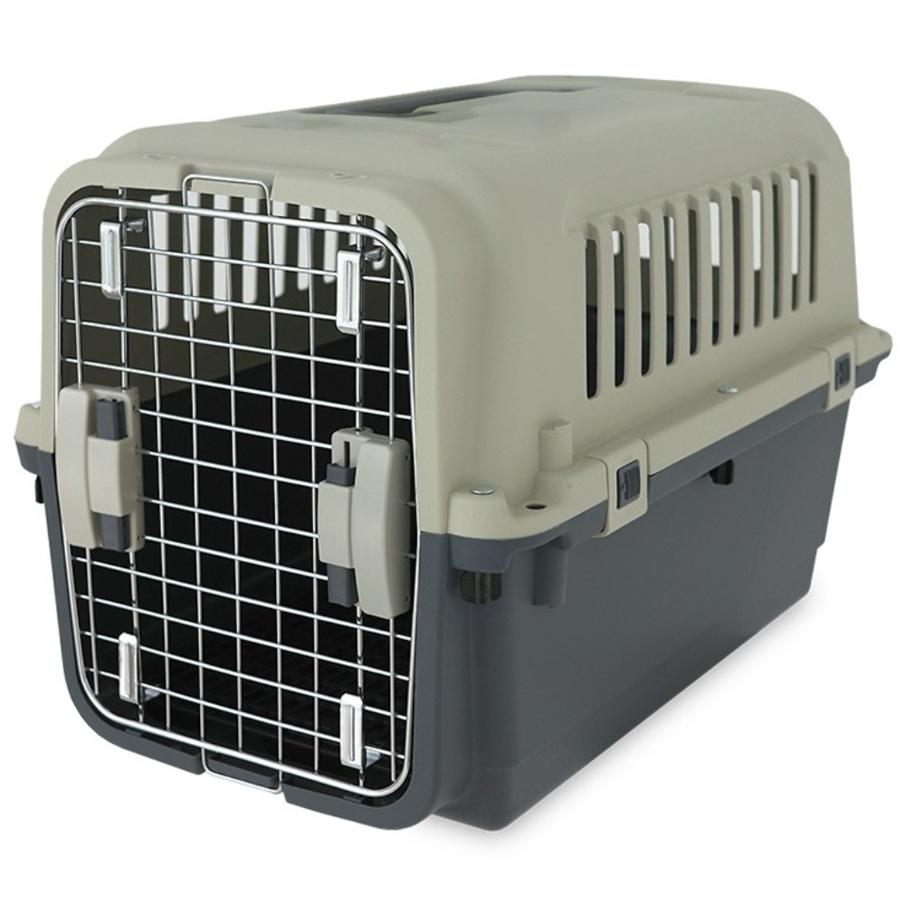 플러피랩 모노켄넬 강아지 이동장 캐리어, 1개, 다크그레이+아이보리 58,000원