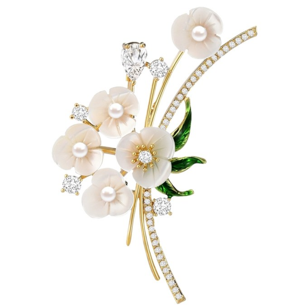 에르모사제이 B042 자개 부케 한복 혼주 결혼식 악세사리 꽃 브로치 24,900원