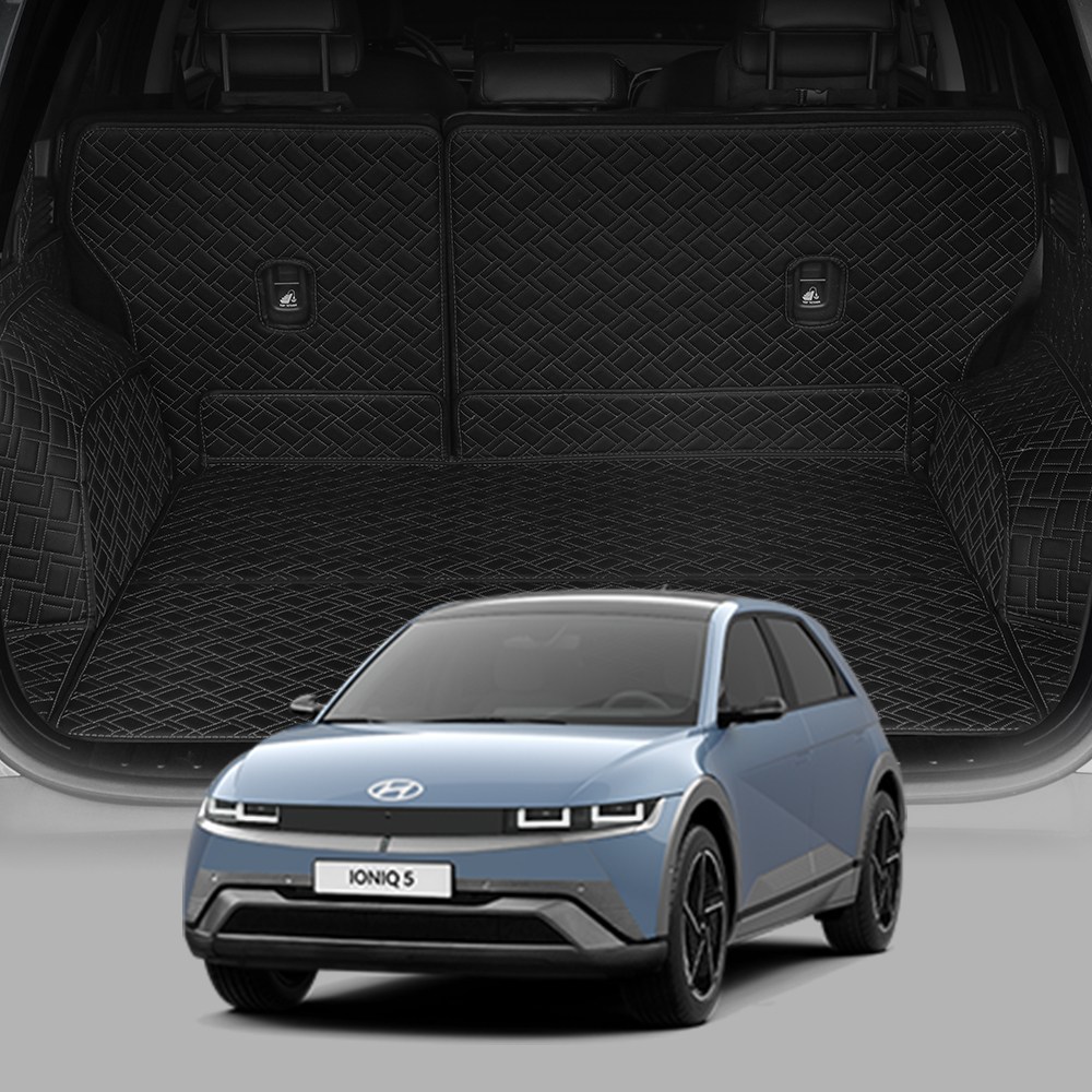 (증정 이벤트)디테일링 우븐블럭 트렁크매트 현대 더 뉴 아이오닉5 (F/L), 블랙 x 블랙 139,000원