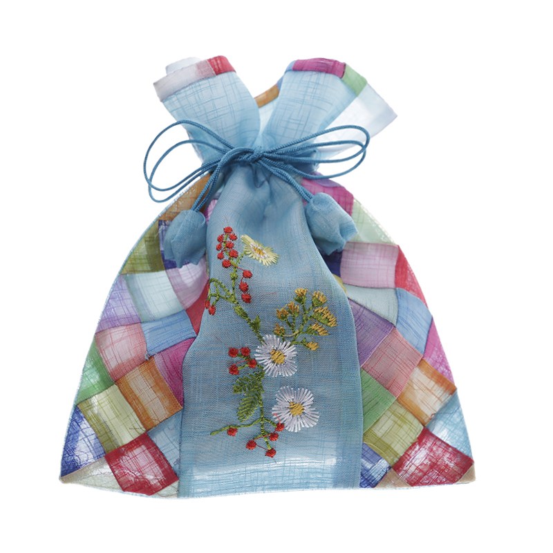 봉봉러브  모시 자수 조각보 복주머니(size 20x25cm) 10,000원