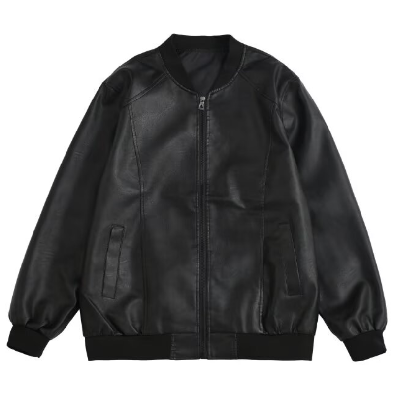 오리지널 하라주쿠 야구 유니폼 칼라 가죽 재킷 다용도 신상 기품 있는 인스타그램 패션 여유로운 일본식 심플 트렌드 인기 24,200원
