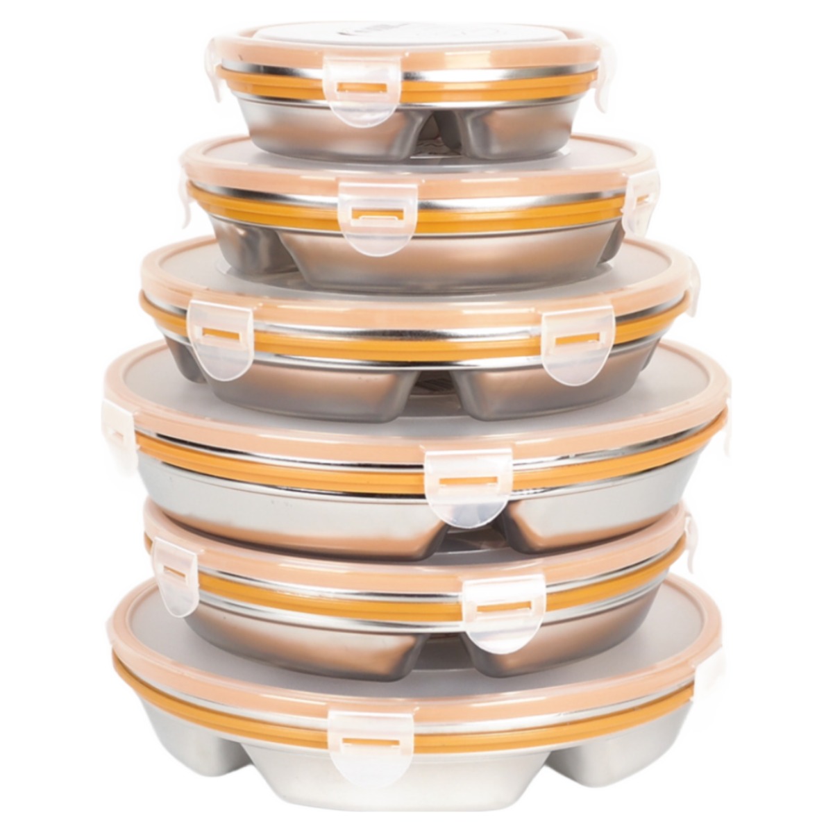 스텐 3칸 4칸 5칸 6칸 나눔 칸막이 반찬통 칸칸이 밀폐용기 11,000원