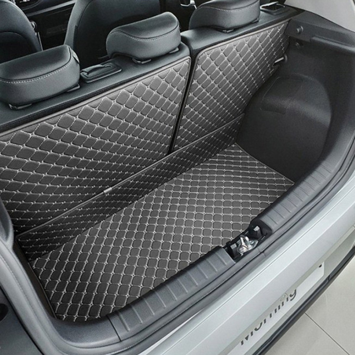 2026 신형 더뉴 모닝 페이스리프트 슈카마켓 퀄팅 트렁크매트 러기지보드 용품 기아, 블랙+베이지 67,900원