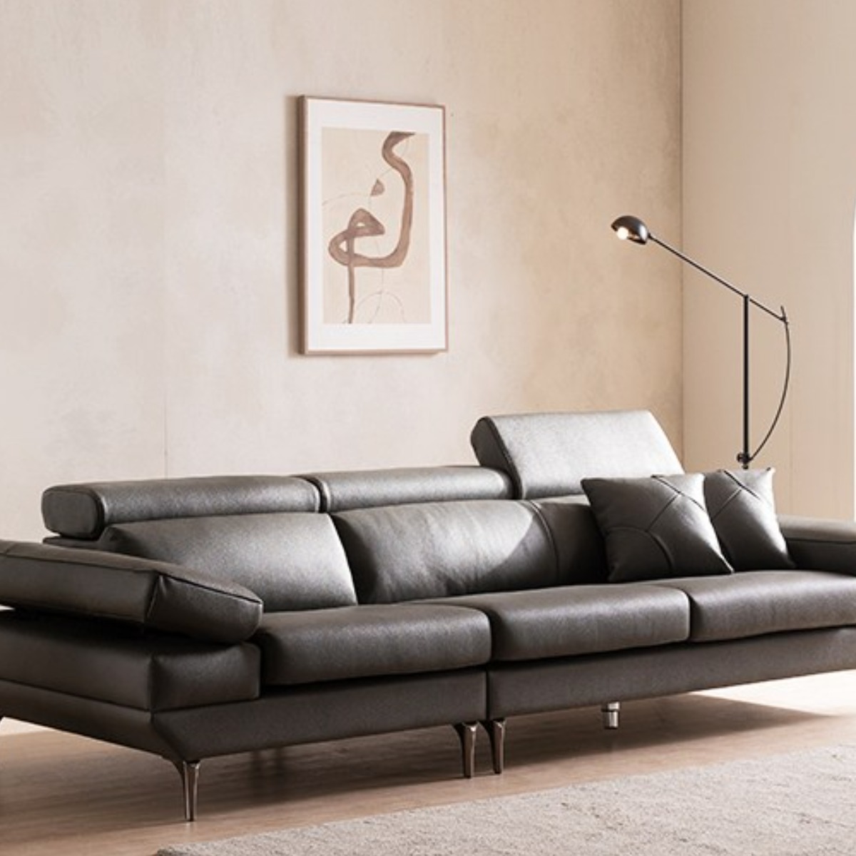 BIF보루네오 디에르 빈스 천연통가죽 3.5인 소파 1,167,670원