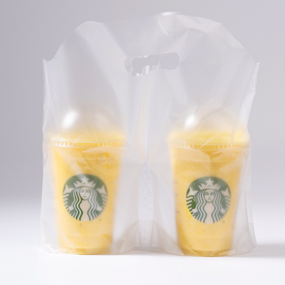 [비닐몰] 테이크아웃 커피봉투 비닐캐리어 2구 무지, 200매, 200매 8,950원