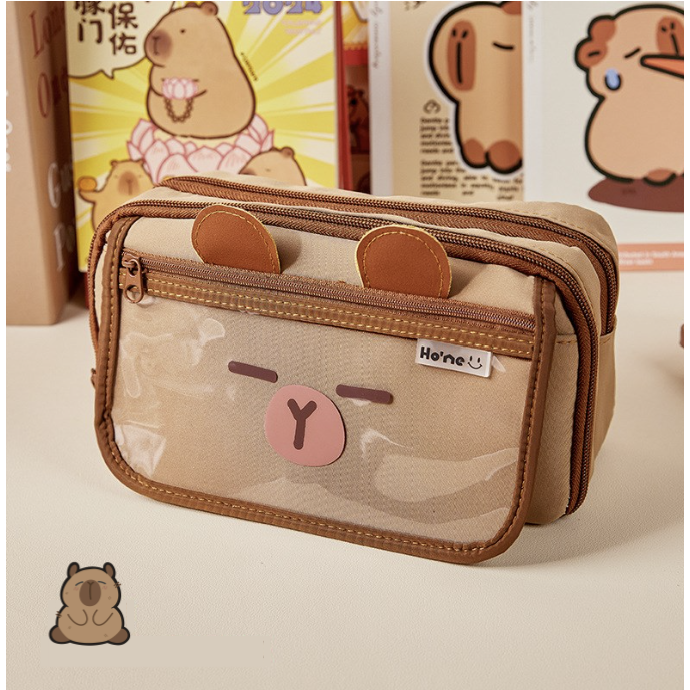 이수문화사 카피바라 대용량 필통 파우치 학용품 선물, 1개 12,900원