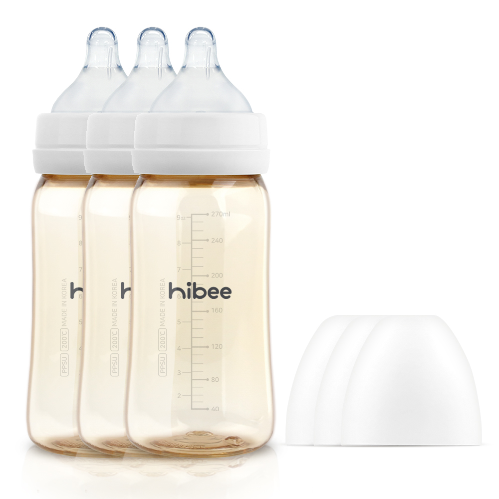 하이비 PPSU 배앓이방지 젖병 270ml 트리플팩, 베이직/M(3개월이상), 270ml, 화이트, 1세트 42,780원