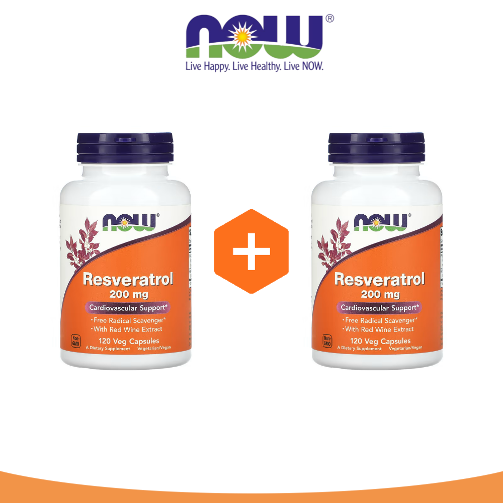(2팩) NOW Foods 레스베라트롤 200mg 120 캡슐 93,100원