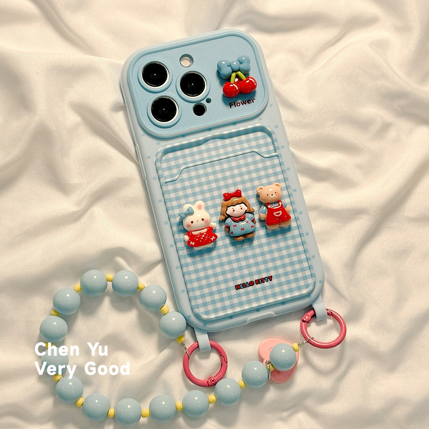 복우롱 카드수납 가능 귀여운 캐릭터 인형 스트랩 아이폰 케이스 레오파드 체크 10,710원