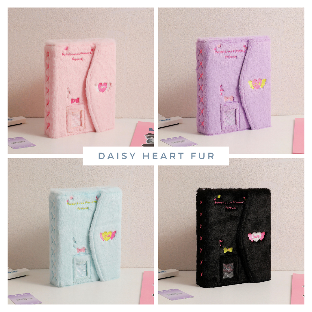 심플라이프 데이지 보송보송 포카바인더 A5 6공 4칸 지퍼 양면내지 30매, 핑크 13,500원