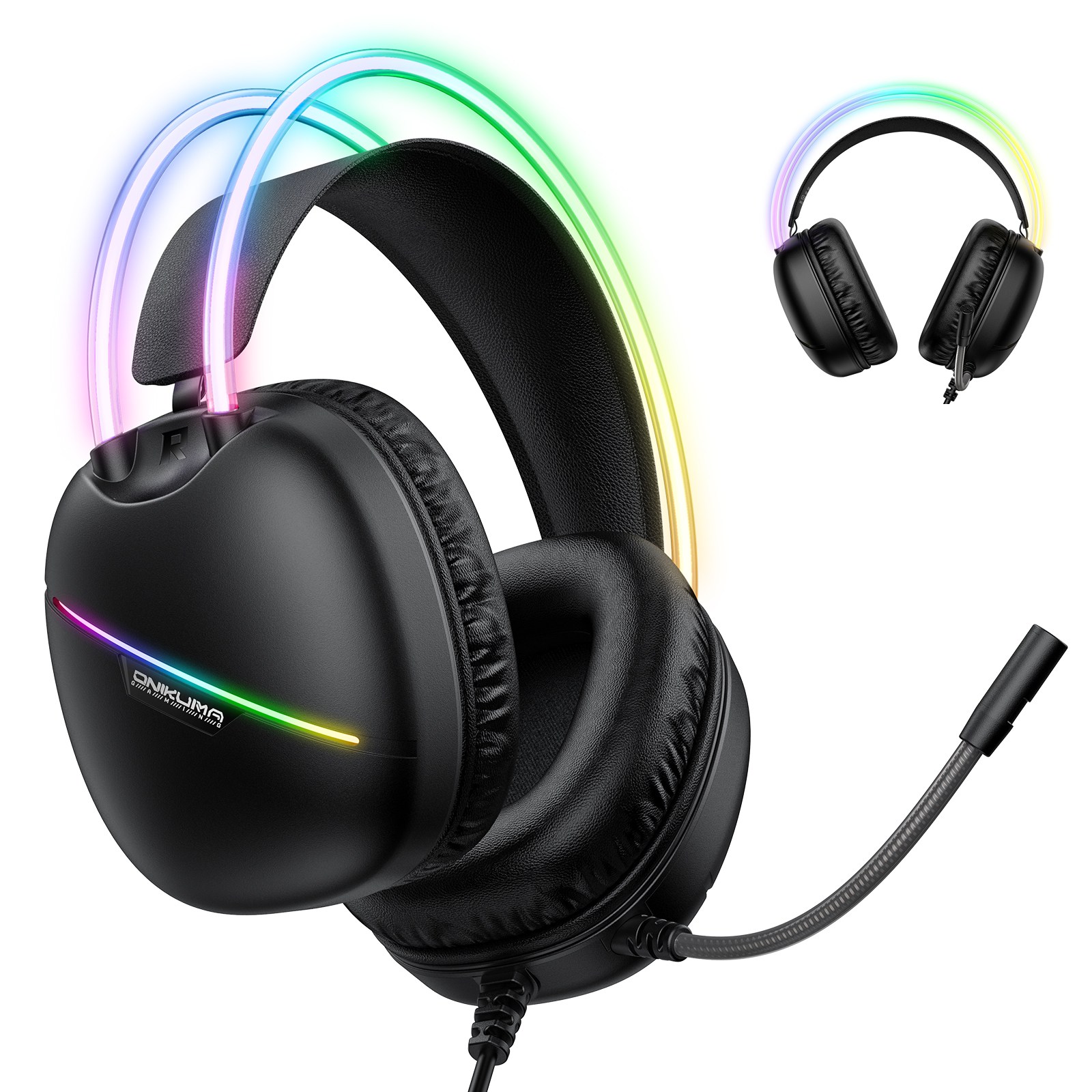 ONIKUMA X33 게이밍 헤드셋 유선 7.1 채널 RGB Type-c to USB 25,440원