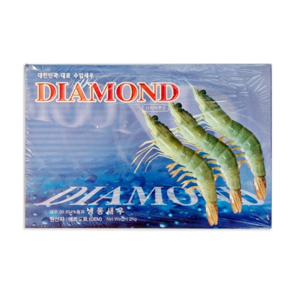 다이아몬드 에콰도르 새우 50/60 2kg 흰다리새우, 4개, 2kg 128,000원