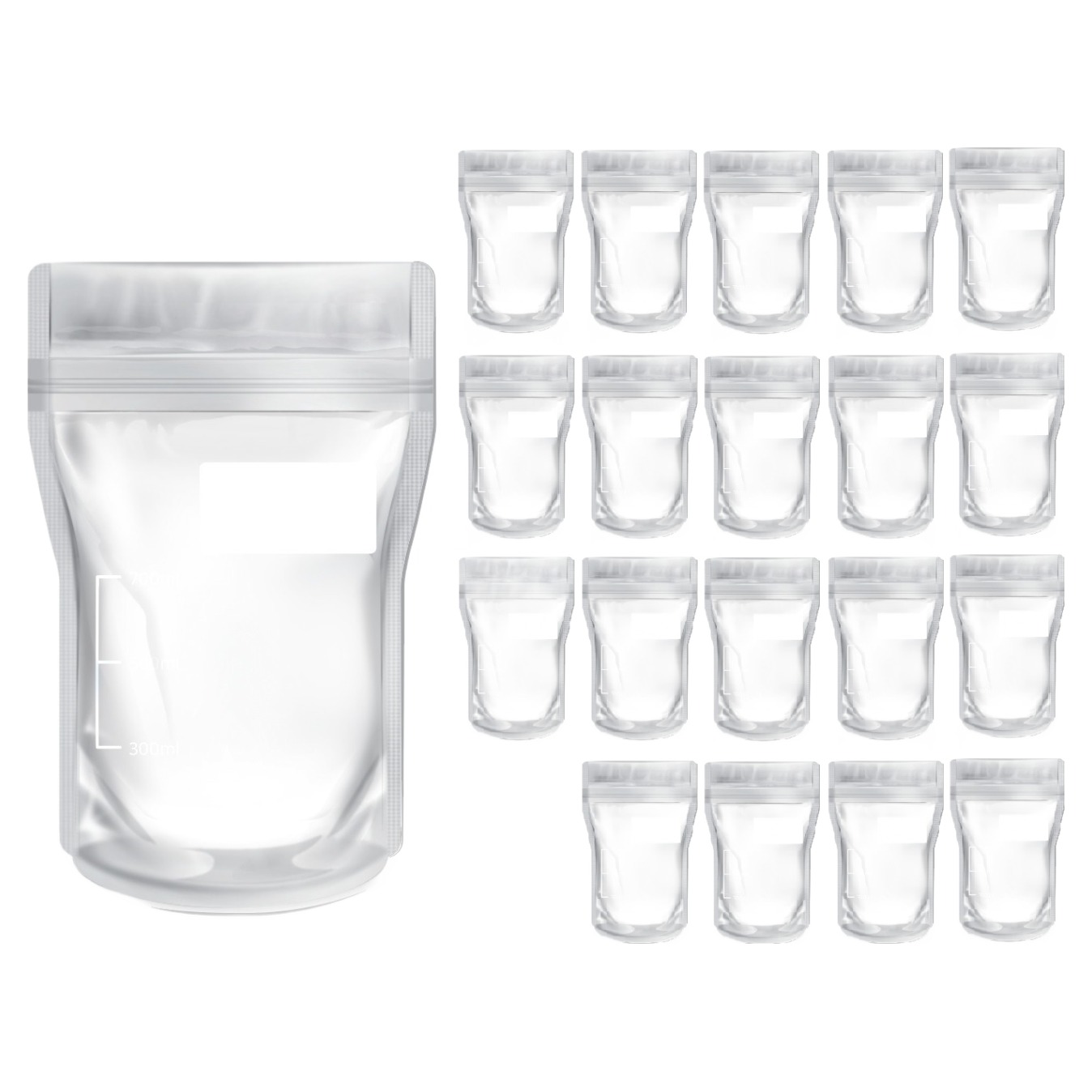 요리를그리다 테이크아웃 커피 음료 투명 눈금 지퍼백 파우치 15 x 18 cm 400ml, 소(S), 20개, 1개입 5,900원