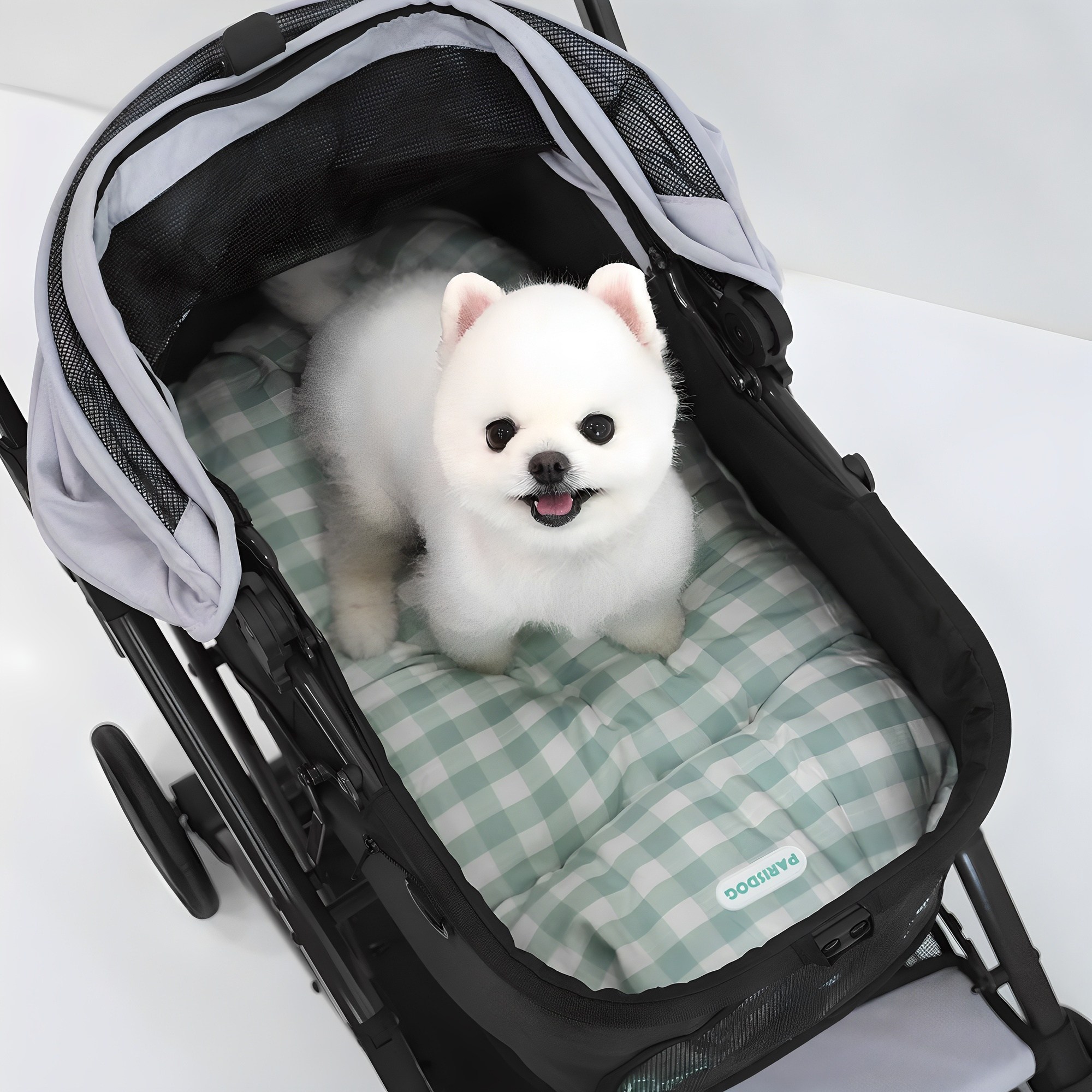 패리스독 강아지 브리프 체크 유모차 방석 쿠션 9,860원