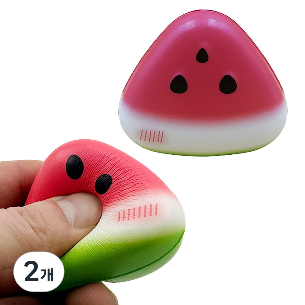 토이즈데이 말랑말랑 수박 스퀴시 스트레스 해소 인형 말랑이 장난감 단체 구디백, 2개, 13g, 수박색 5,900원